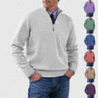 Men's Stand Collar Zipper Sweater Winter