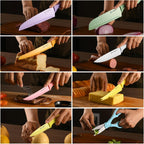 30pcs Colorful Knife Set & Kitchen Cutting Board