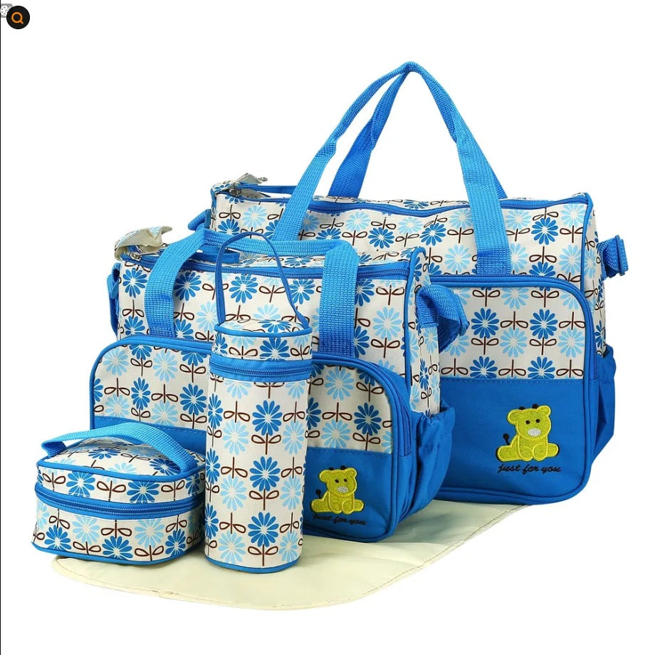 5PCS Baby Nappy Diaper Bag Set