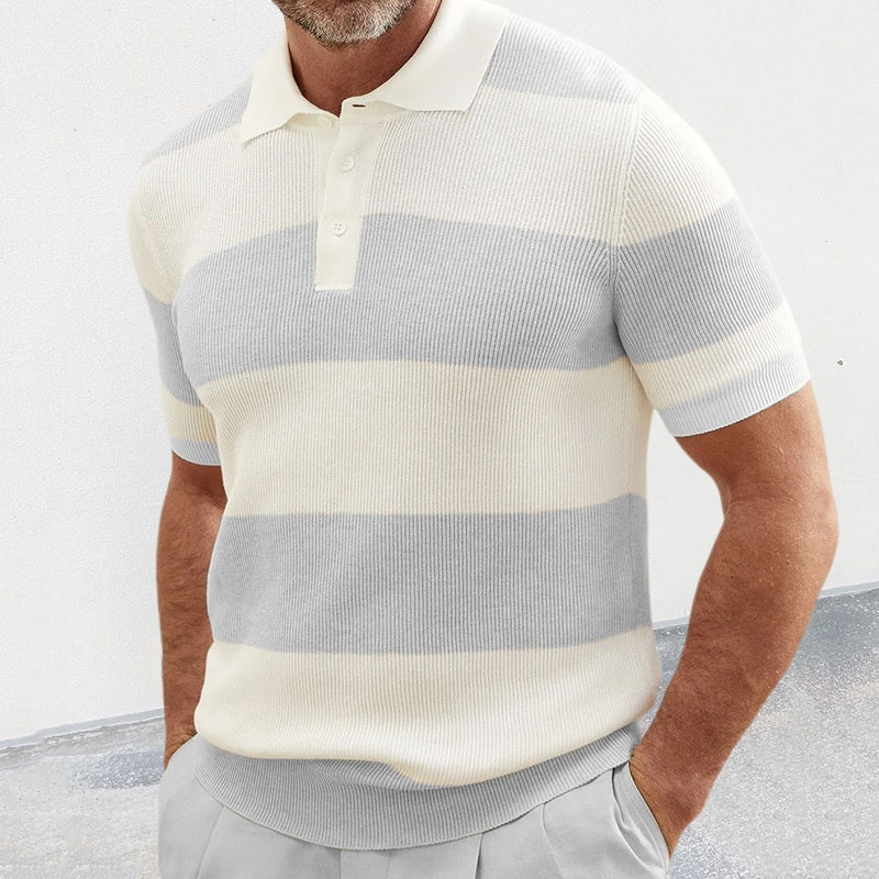 Men’s Short Sleeve Lapel Sweater