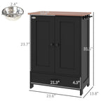 Pet Feeding Station with Storage Cabinet