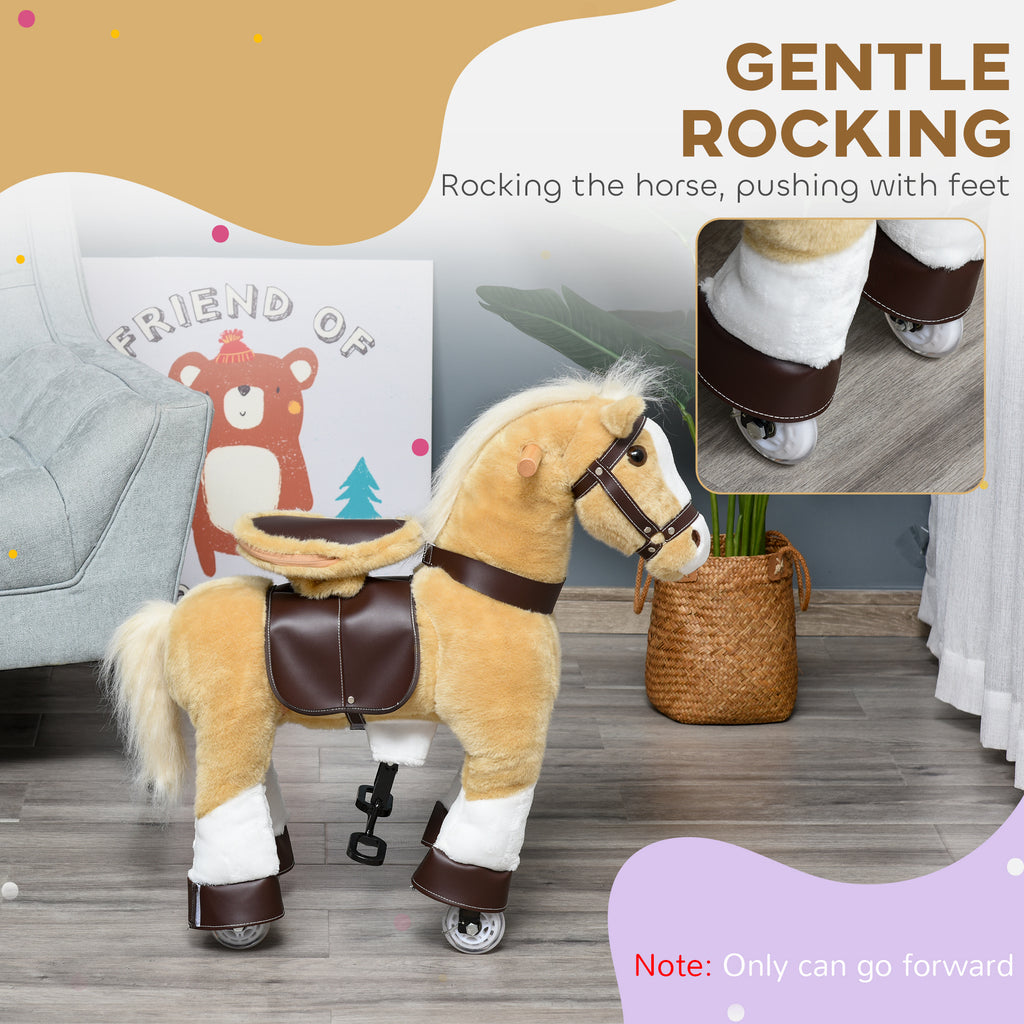 Plush Ride-On Walking Horse – Kids Riding Chair