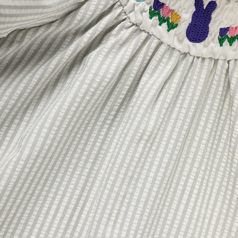 Infant Baby Girls Easter Bunny Smocked Dress