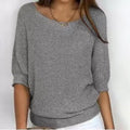 Women’s Three-Quarter Sleeve Knitted Pullover