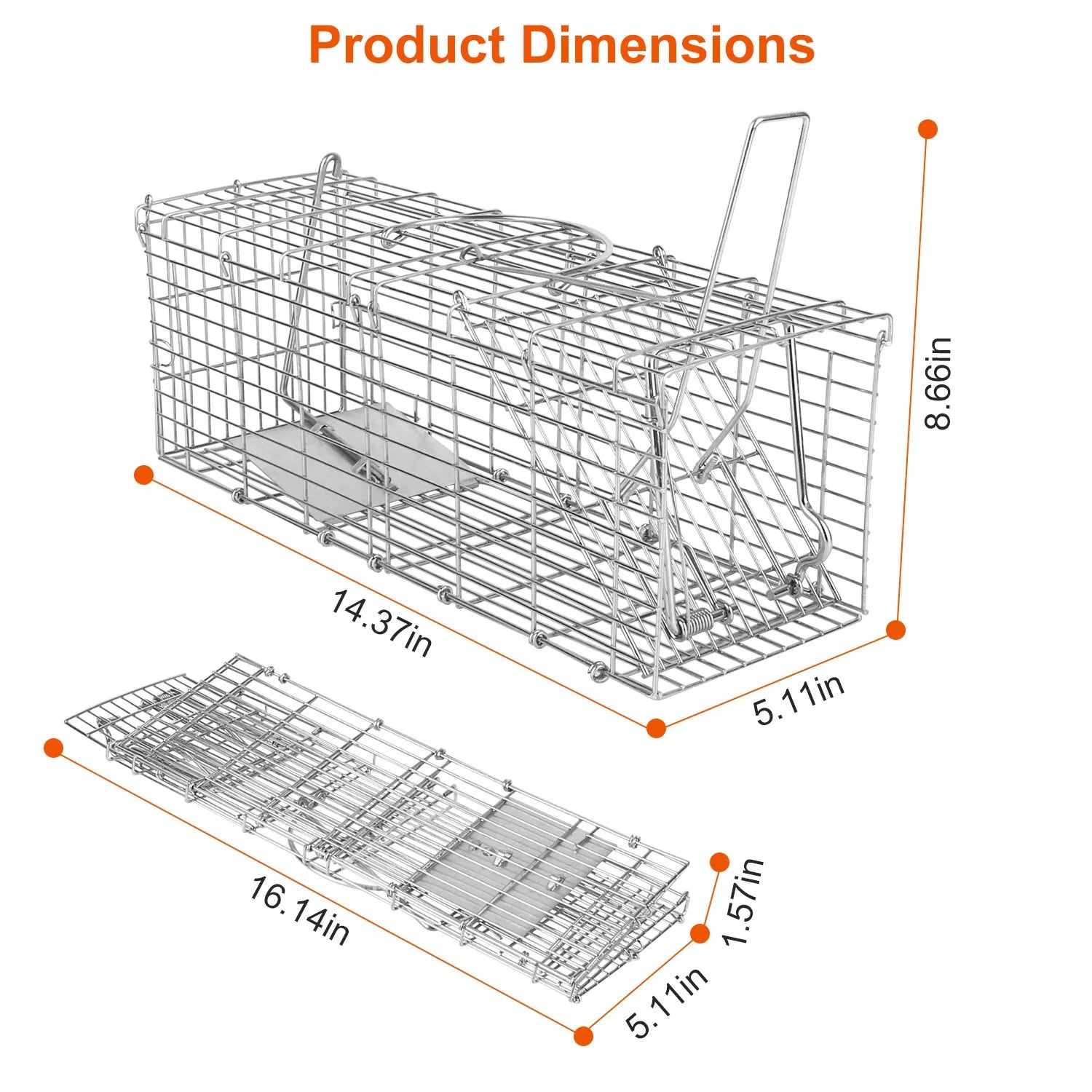 Foldable Humane Rat Trap Cage –  Rodent