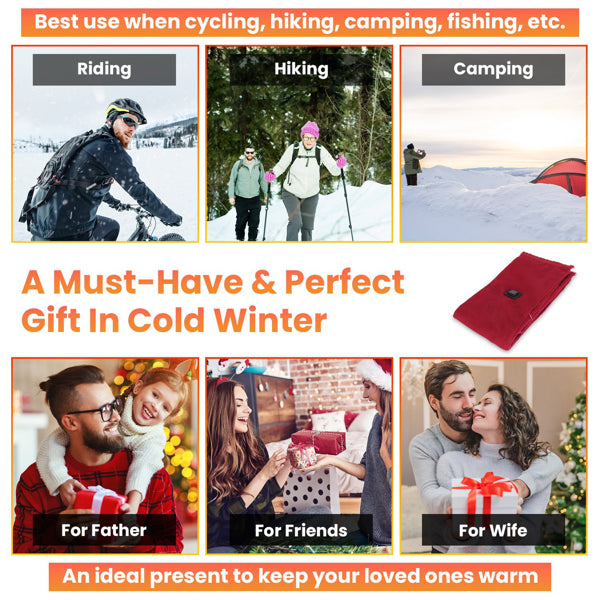 USB Heated Neck Wrap Warm Scarf 3 Heat Levels