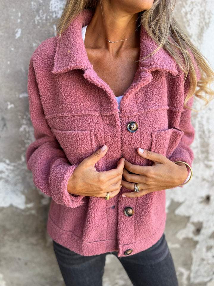 Women’s Lamb Wool Cropped Coat