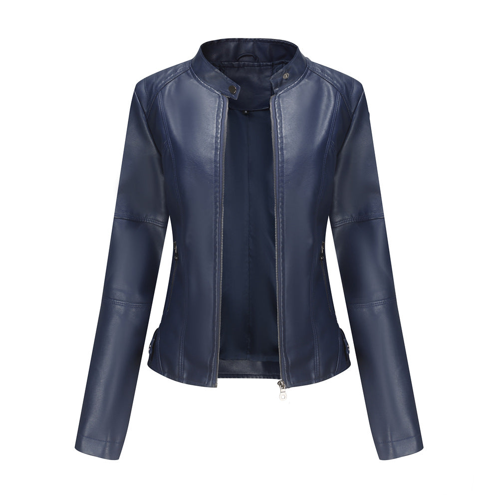 Women’s Zip-Up Leather Jacket