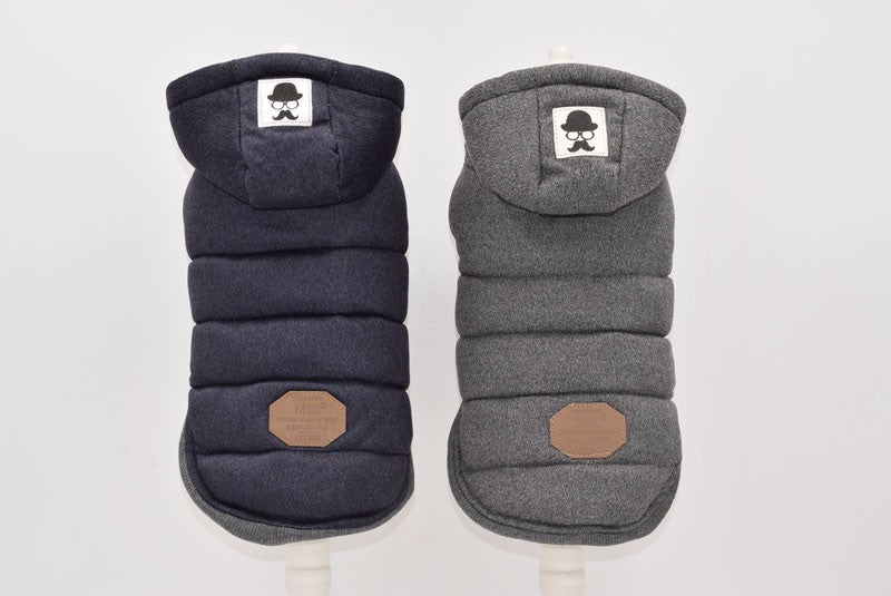 Small Pet Mustache Two-Legged Winter Coat