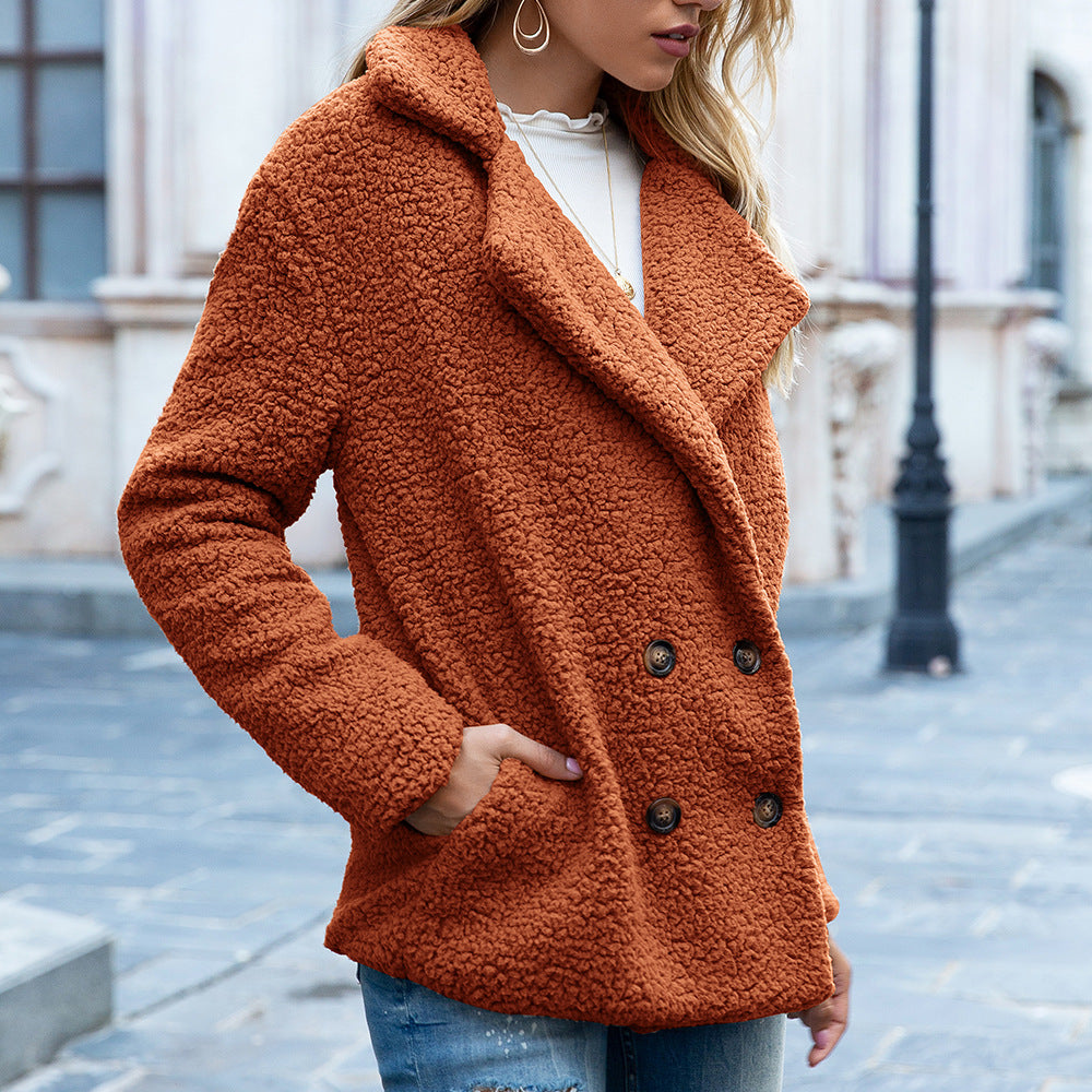 Women’s Loose Lapel Fluffy Coat