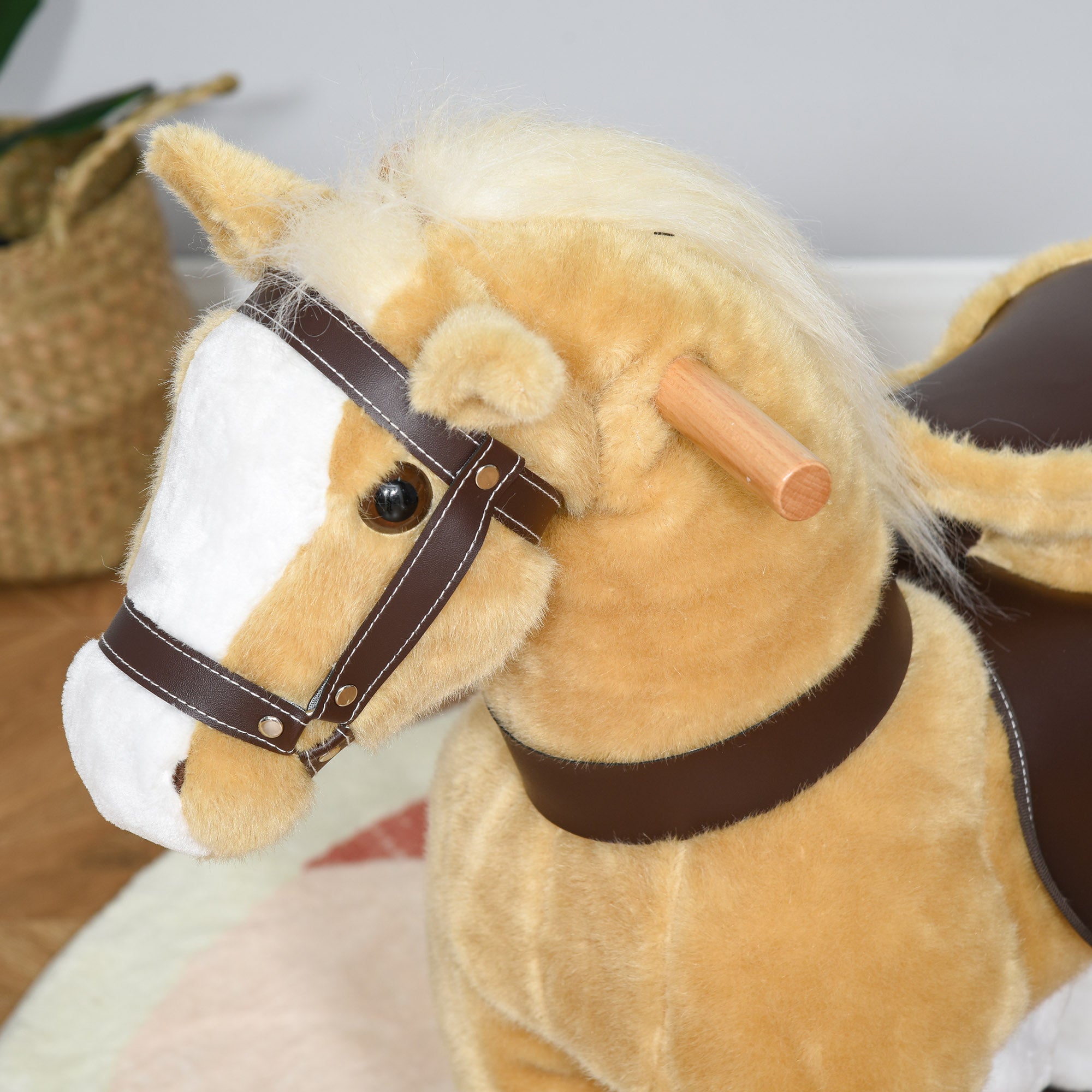 Plush Ride-On Walking Horse – Kids Riding Chair