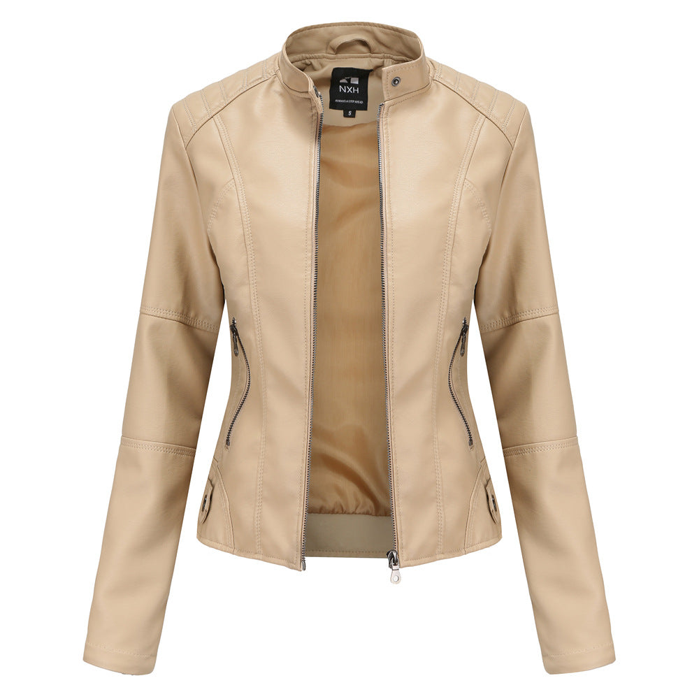 Women’s Zip-Up Leather Jacket