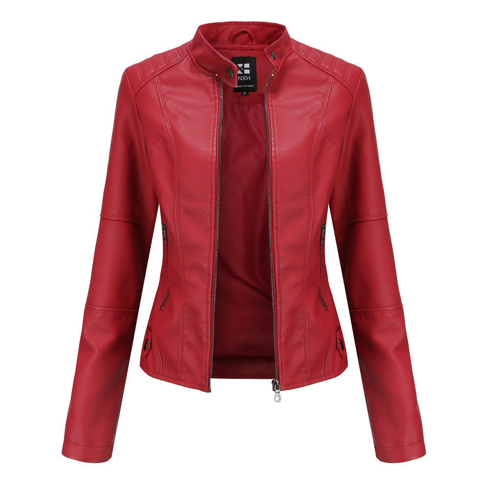 Women’s Zip-Up Leather Jacket