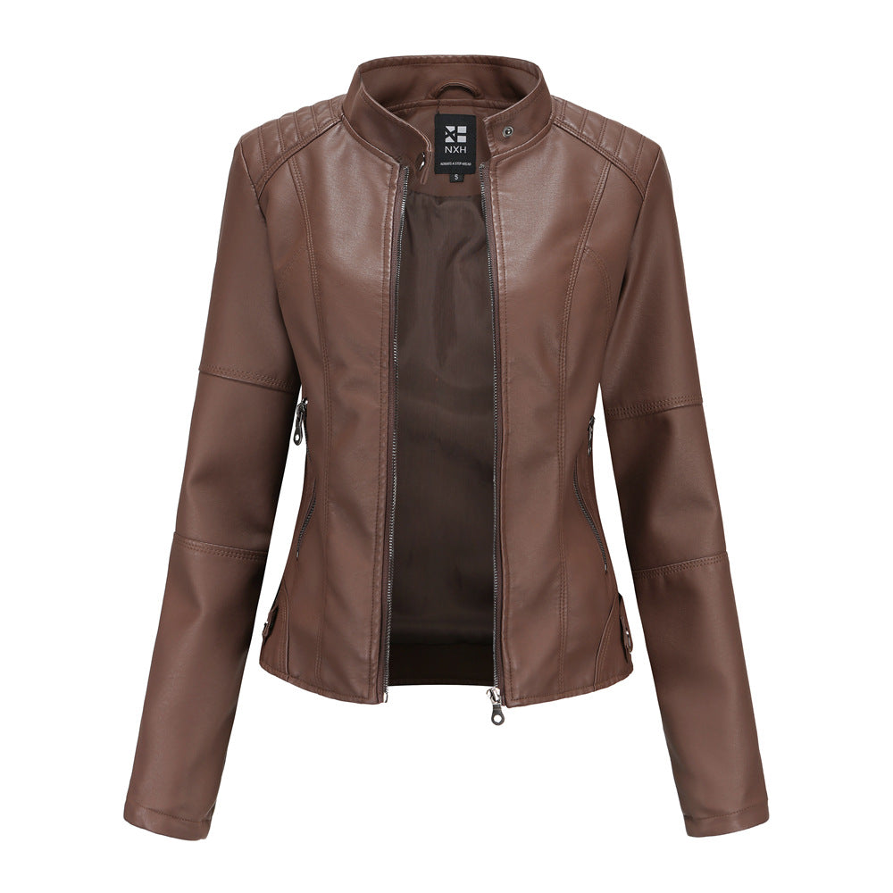 Women’s Zip-Up Leather Jacket