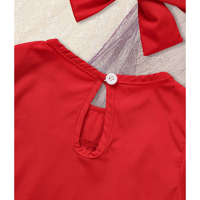 Toddler Girls Christmas Dress with Wreath