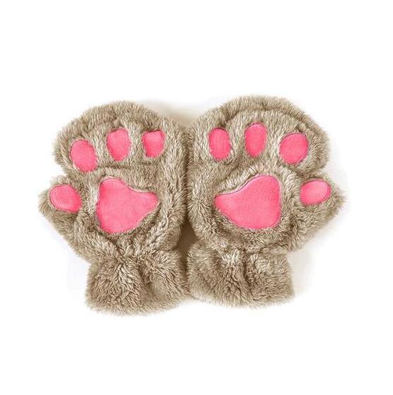 Winter Lovely Half-Cover Paw Cat Claw Gloves