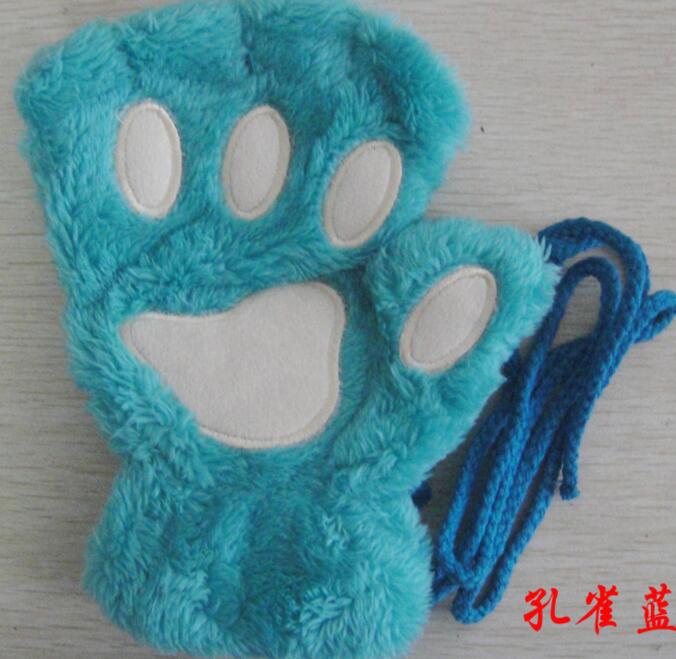 Winter Lovely Half-Cover Paw Cat Claw Gloves