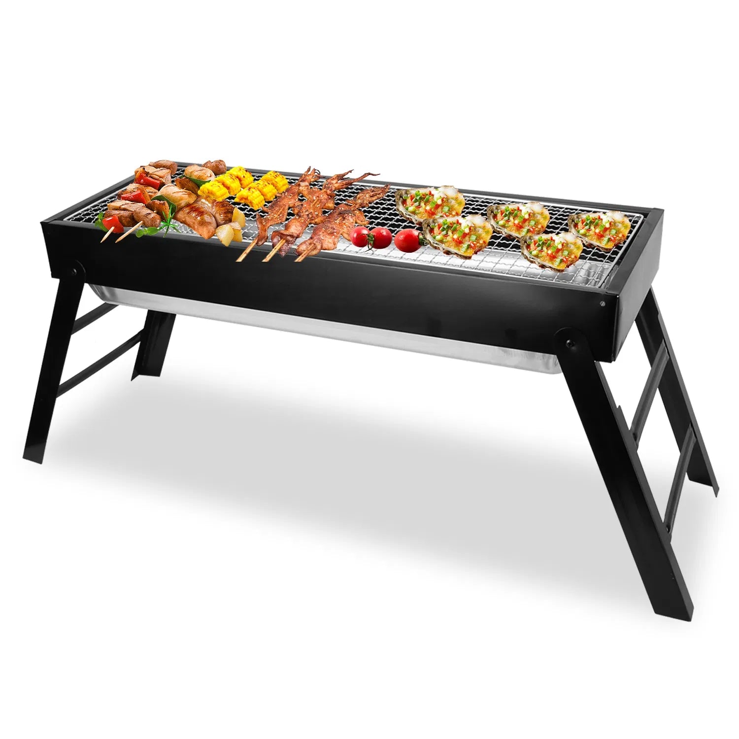 Foldable Charcoal BBQ Grill for Outdoor Use