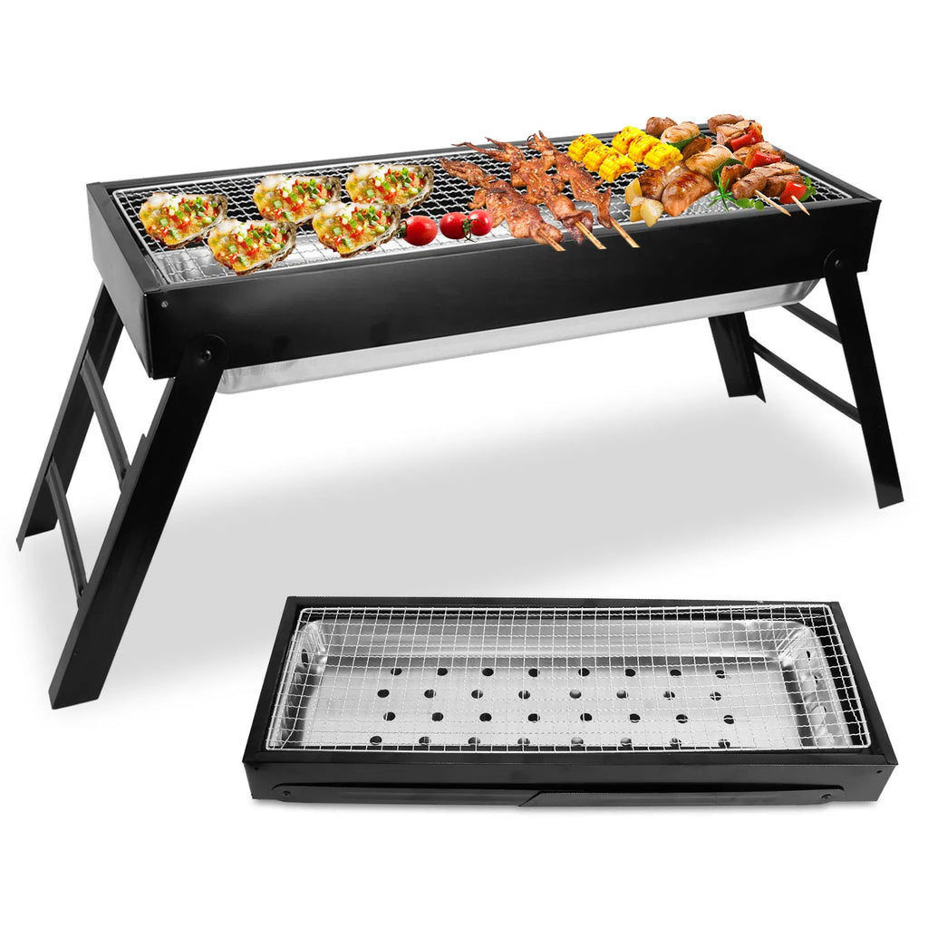 Foldable Charcoal BBQ Grill for Outdoor Use