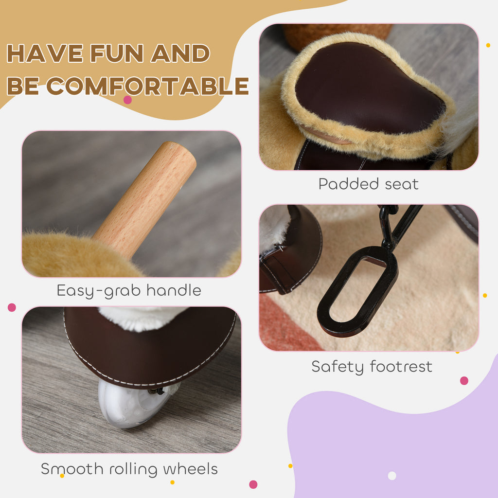 Plush Ride-On Walking Horse – Kids Riding Chair