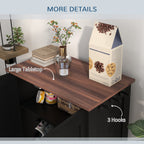 Pet Feeding Station with Storage Cabinet