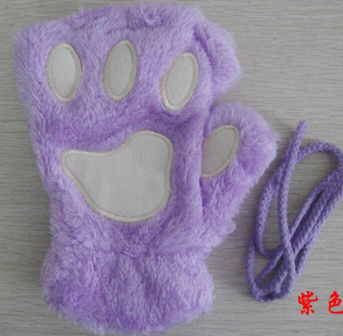 Winter Lovely Half-Cover Paw Cat Claw Gloves