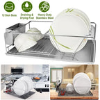 Stainless Steel Dish Drying Rack & Cutlery Holder