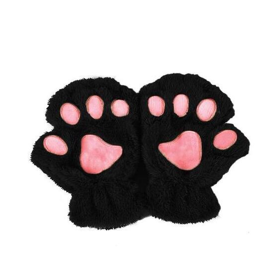 Winter Lovely Half-Cover Paw Cat Claw Gloves