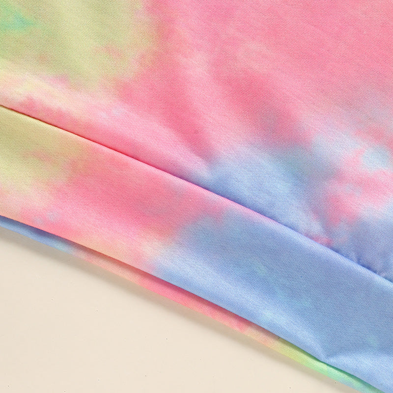 Toddler Girls Tie-Dye Hooded Dress