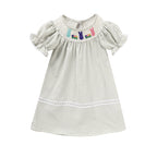 Infant Baby Girls Easter Bunny Smocked Dress