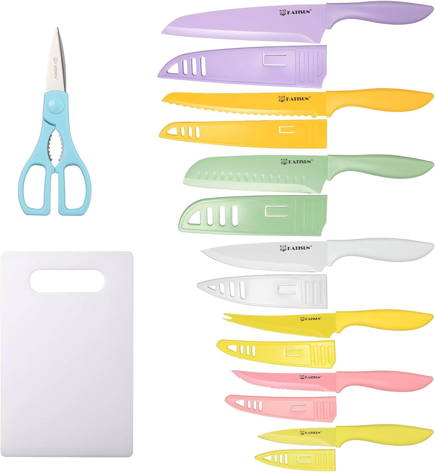 30pcs Colorful Knife Set & Kitchen Cutting Board