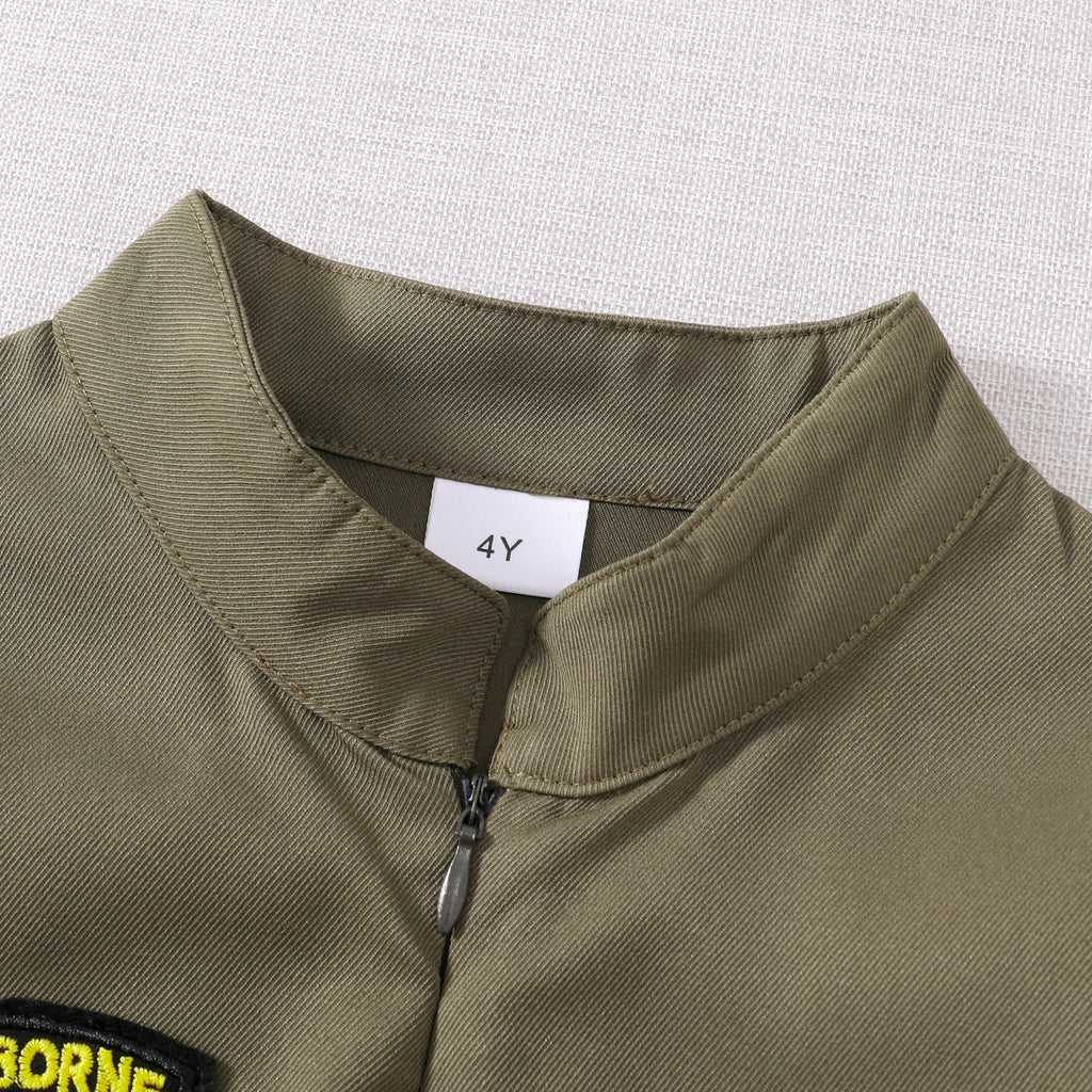 Toddler Boys Pilot Jumpsuit – Army Green Birthday
