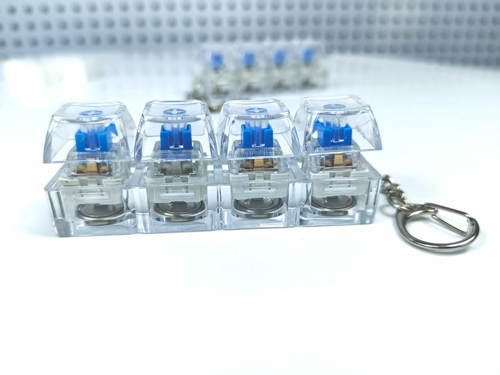 4-Key Mechanical Clicker Keychain