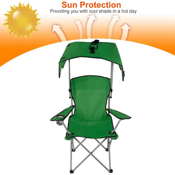 Foldable Beach Canopy Chair – Shade, Comfort