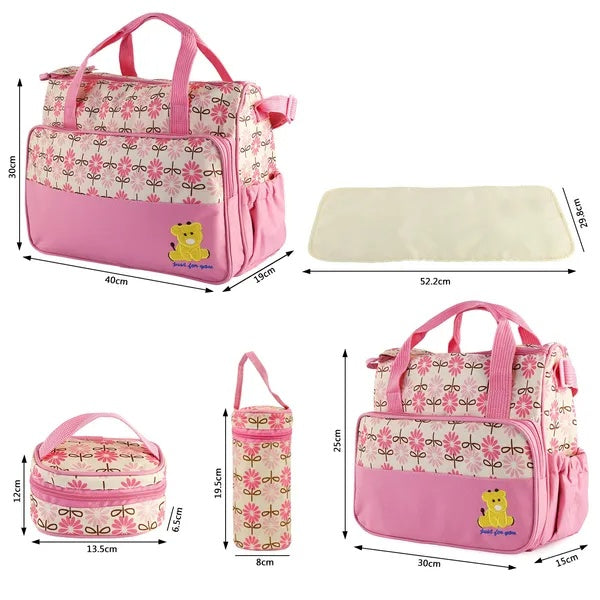 5PCS Baby Nappy Diaper Bag Set