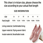 Size chart for pink shoes with foot length measurements and shoe details.