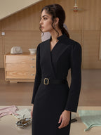 Slim-Fitting Casual Suit Dress for Women