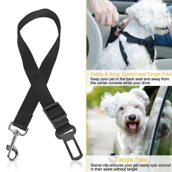 Adjustable Pet Dog Seat Belt Leash (2-Pack)