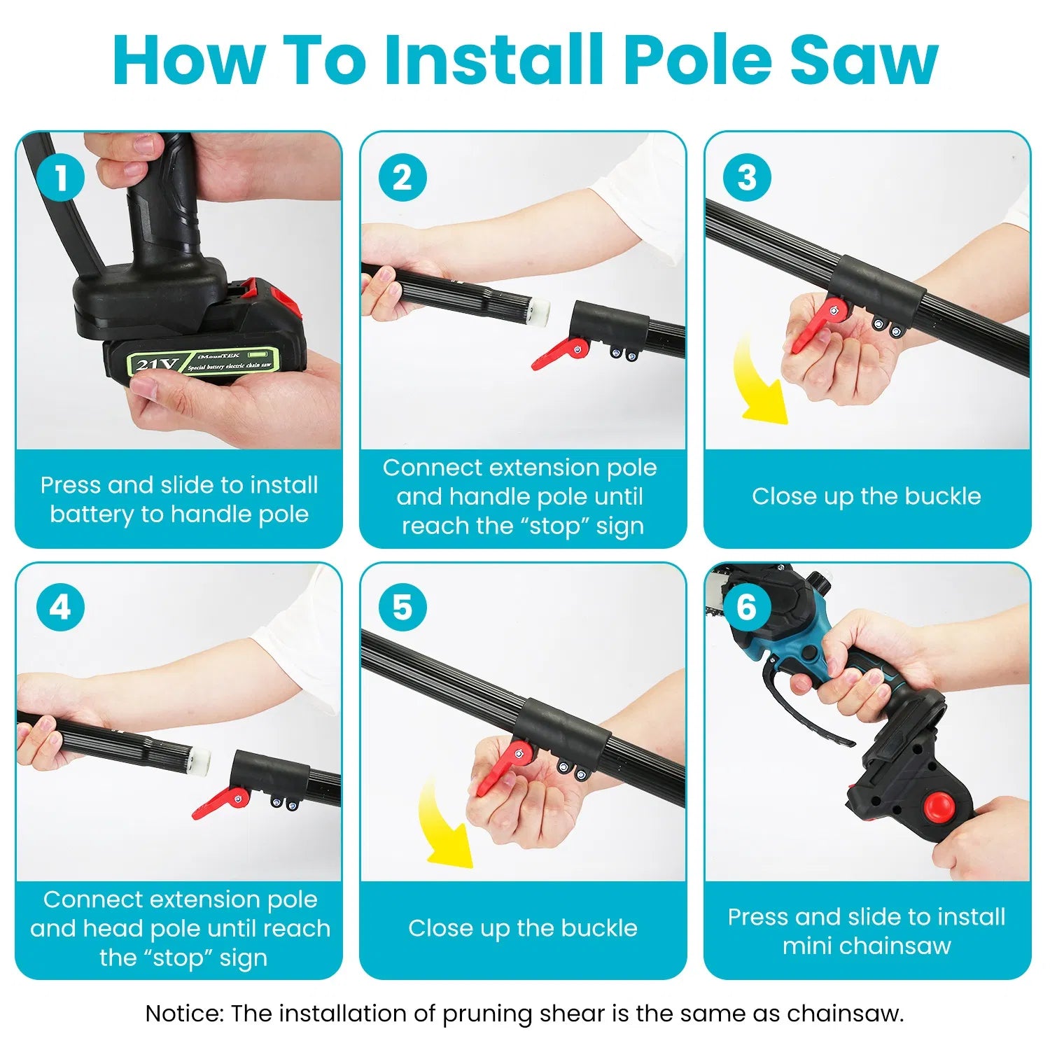 4-in-1 Cordless Electric Pruning Shear & Chainsaw