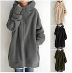 Oversized Women’s Hooded Long Sweatshirt Coat