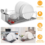 Stainless Steel Dish Drying Rack & Cutlery Holder