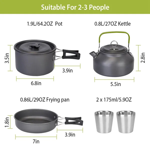 Camping Cookware Set – Portable Outdoor Cook