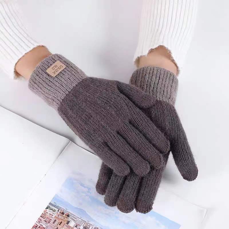 Winter Mittens with Striped Embroidery