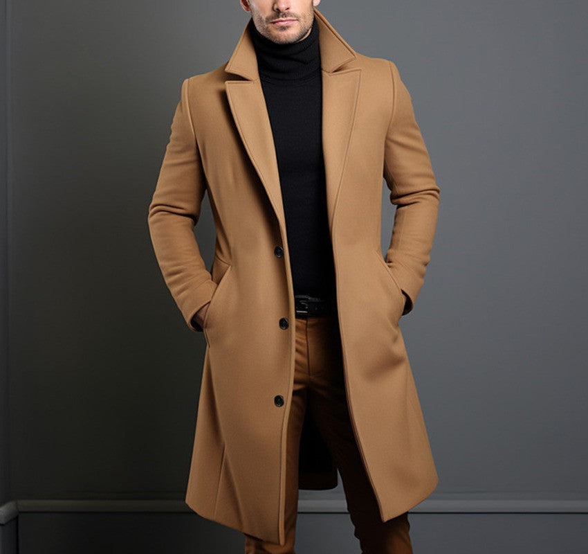 Men's Mid-length Trench Coat