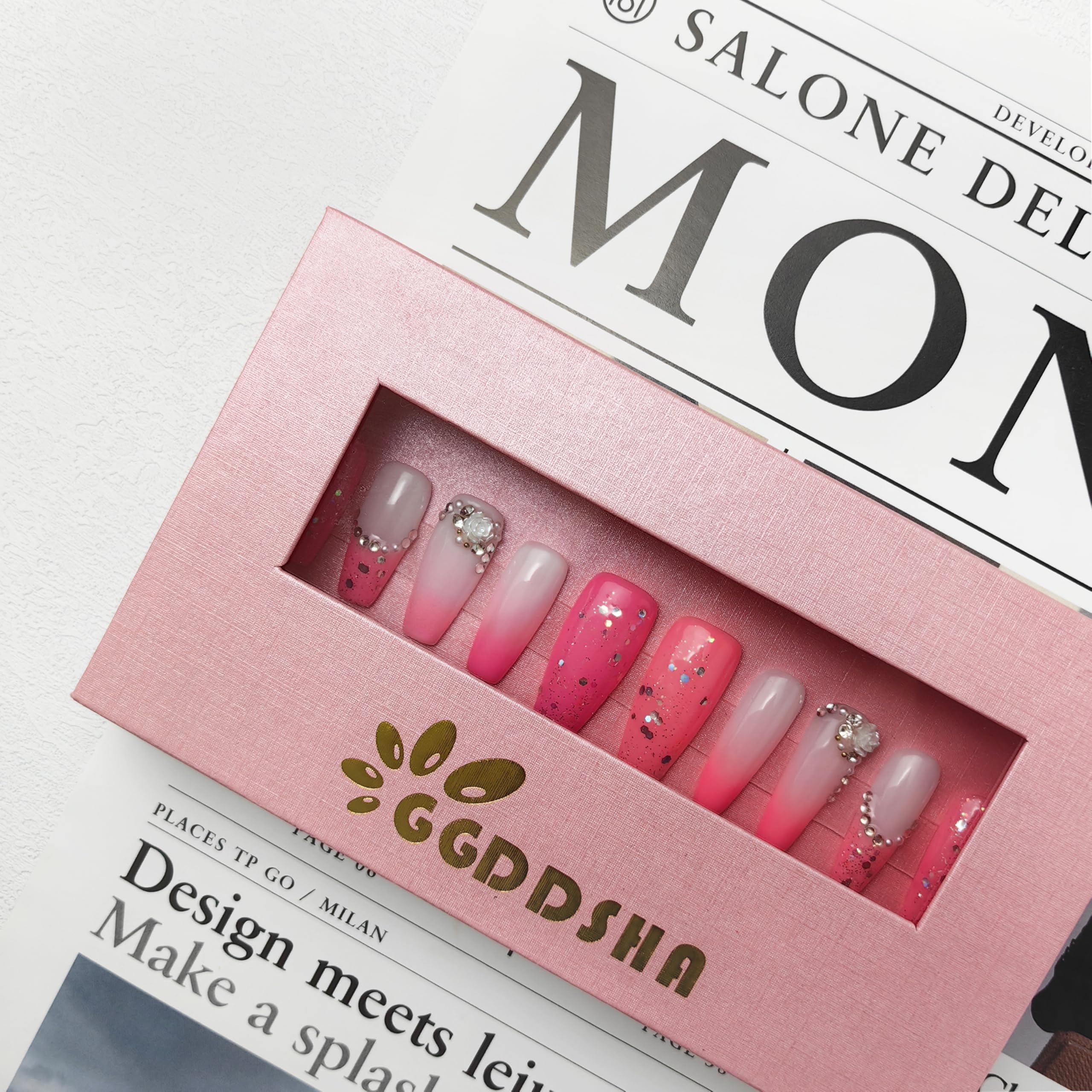 Blush Elegance Acrylic Press-On Nails Kit