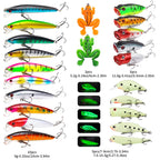 22-Piece Hard & Soft Fishing Lure Kit