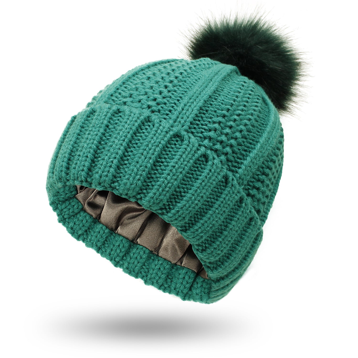 Winter Knitted Hats Fashion Stretchy Lined
