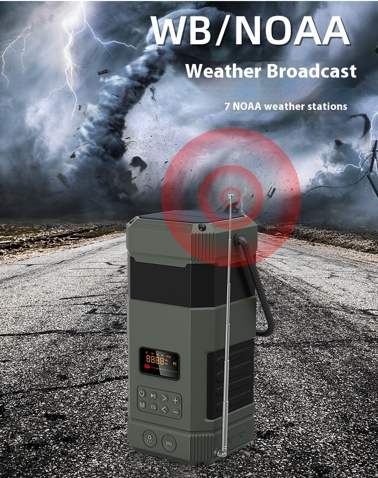 Hand-Crank Solar Emergency Radio Bluetooth