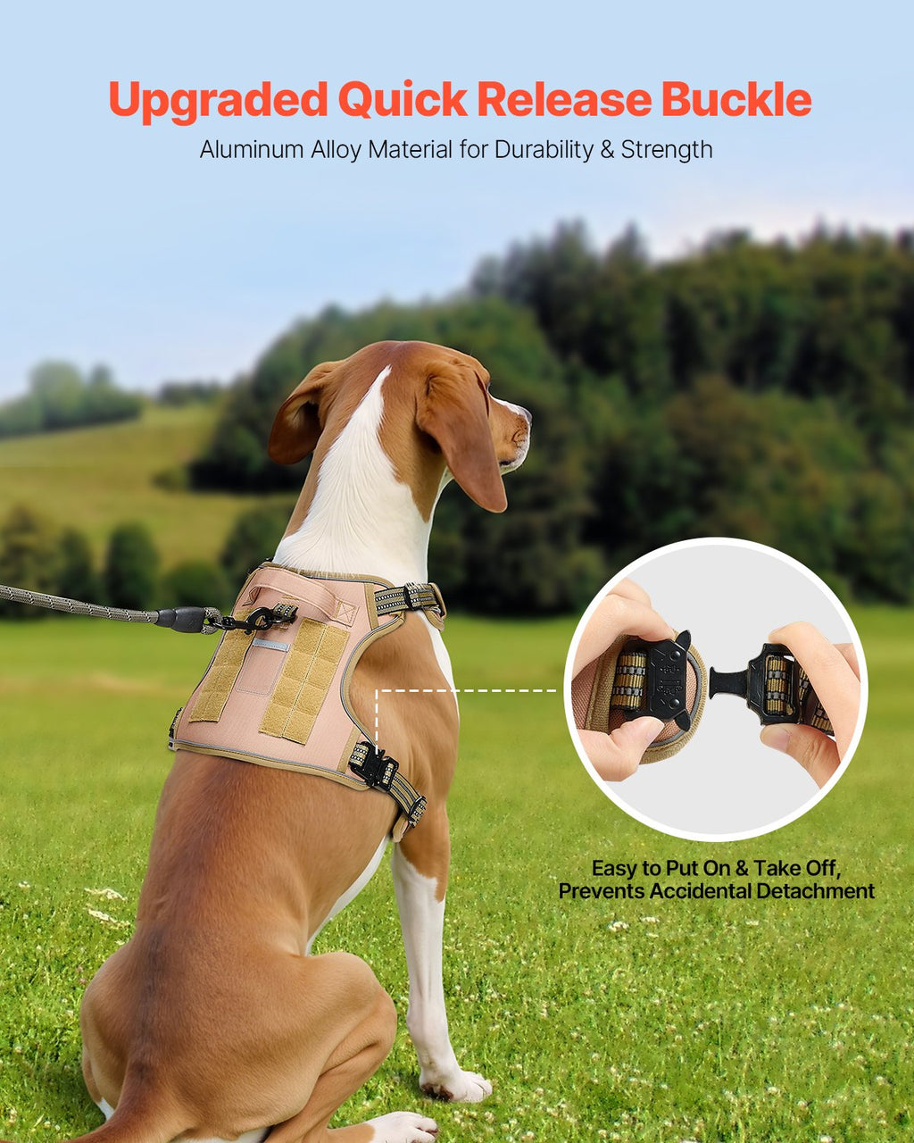 No-Pull Tactical Dog Harness for Large Dogs