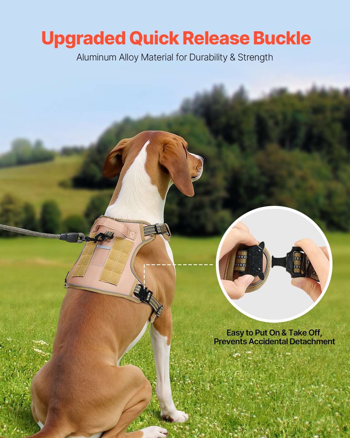 No-Pull Tactical Dog Harness for Large Dogs